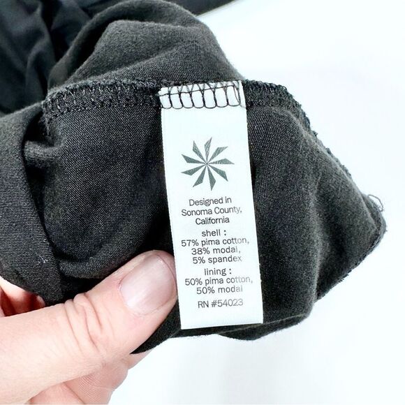 Athleta cinch black stretch drop waist mid length dress M - Picture 6 of 10